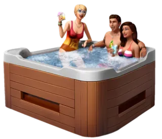 🍹 hot tub, pool, party, swimming, relaxing, friends telegram sticker