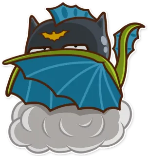 😑 Desenho animado, Dragão, Nuvem, Fantasia, Monstro, Adesivo telegram sticker