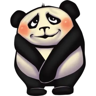 😌 Panda, Dier, Schattig, Cartoon, Sticker, Zoogdier telegram sticker