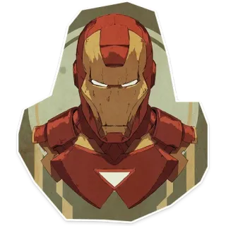 🎆 Iron Man 아이언맨, 마블, 슈퍼히어로, 캐릭터, 만화책 telegram sticker