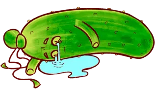 😭 Gurke, weinen, traurig, Cartoon, Essen telegram sticker