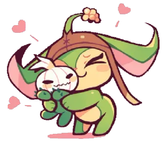 😍 귀여운, 만화, 괴물, 친근한, 하트, 애니메이션 telegram sticker