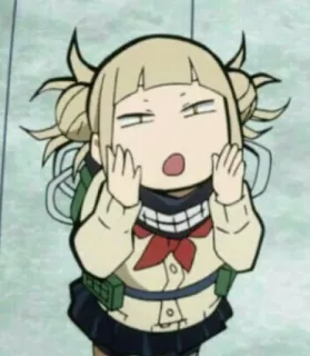 🧧 Himiko Toga My Hero Academia Anime, My Hero Academia, Toga, Himiko, Villano, Uniforme escolar telegram sticker