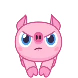 😡 豚, 動物, 怒り, 漫画, 可愛い telegram sticker