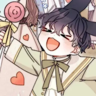 🧸 Desenho animado, Anime, Personagem, Fofo, Kawaii, Chupa-chupa whatsapp sticker