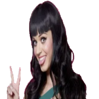 ✌ Katy Perry katy perry, singer, celebrity, peace sign, pop star telegram sticker