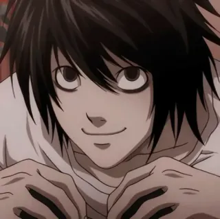 🙂 L Lawliet Death Note Anime, Mangá, Death Note, Detetive, L telegram sticker