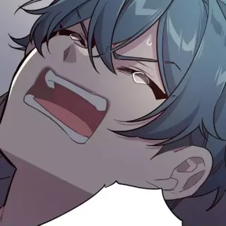 🍭 crying, sad, anime, manga, emotional, expression, tear whatsapp sticker