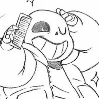 😄 Sans Sans, Undertale, Dessin animé, Squelette, Peigne whatsapp sticker