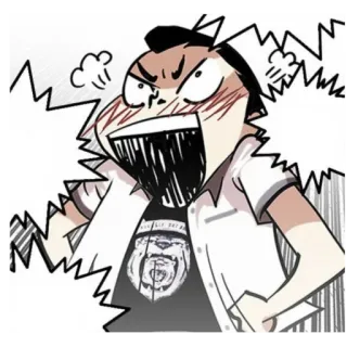 🤩 wütend, schreien, gesichtsausdruck, cartoon, gesicht telegram sticker