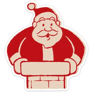 🎅 Santa Claus 圣诞老人, 圣诞节, 节日, 喜庆, 卡通, 插图, 贴纸 telegram sticker