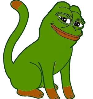 🐱 Pepe the Frog Pepe, grenouille, mème, dessin animé, animal telegram sticker