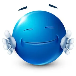 👐 émoticône, bleu, mains, câlins, amical telegram sticker