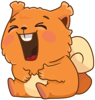 😆 กระรอก, สัตว์, การ์ตูน, น่ารัก, มีความสุข telegram sticker