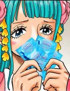 ❤️ Anime, Charakter, Kondome, Durex, Sicherheit, Illustration telegram sticker