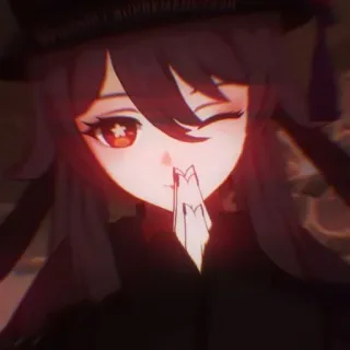 🗿 Hu Tao Genshin Impact Anime, Genshin Impact, Hu Tao, Jeu vidéo, Personnage, Clin d'œil whatsapp sticker