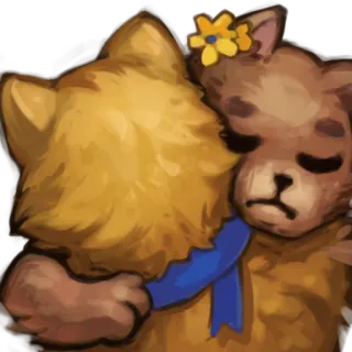 🤗 หมี, กอด, ความรัก, มิตรภาพ, การ์ตูน, น่ารัก, สัตว์ telegram sticker