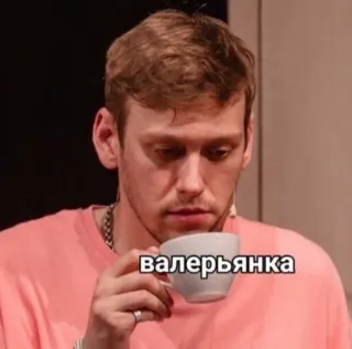🥲 валерьянка valeriana, tè, calma, bevanda, medicina telegram sticker