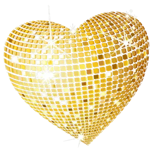 💙 heart, gold, sparkly, disco ball, glitter telegram sticker