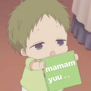 🥯 mamam yuu .. アニメ, 赤ちゃん, 可愛い, 日本 whatsapp sticker
