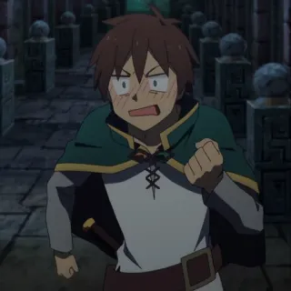 🛡 Kazuma Satou Konosuba 动漫, Konosuba, 和真, 异世界, 搞笑, 漫画 telegram sticker