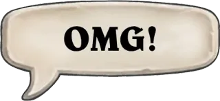 😱 OMG! expression, surprise, exclamation, argot, langage internet whatsapp sticker