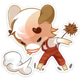 😮‍💨 tier, cartoon, figur, kawaii, süß, lustig, sticker telegram sticker