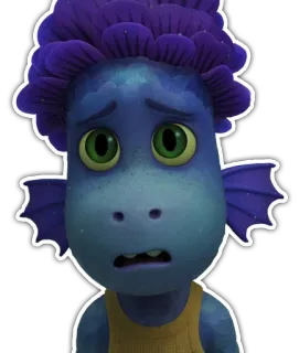 😧 Luca Paguro Luca luca, disney, pixar, figur, cartoon telegram sticker