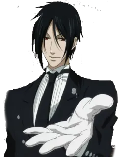 ✨ Sebastian Michaelis Black Butler anime, manga, sebastian michaelis, black butler, butler, demon telegram sticker