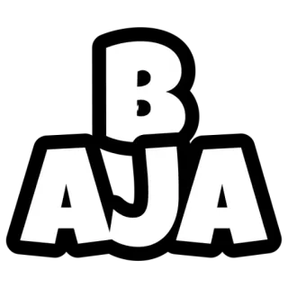 😕 Baja Baja, Noir, Blanc, Lettrage telegram sticker