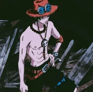 🔥 Ace One Piece Anime, One Piece, Portgas D Ace, Pugno di Fuoco Ace, Pirata, Avventura telegram sticker