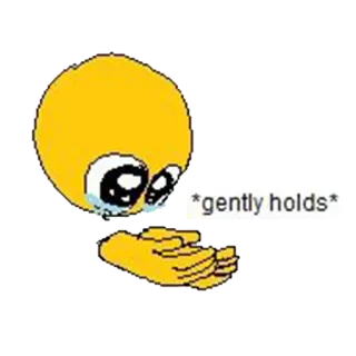 😢 *gently holds* Emoji, sosteniendo, lindo, sano, llorando telegram sticker