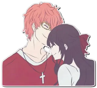 😘 Anime, Casal, Romance, Amor, Desenho animado telegram sticker