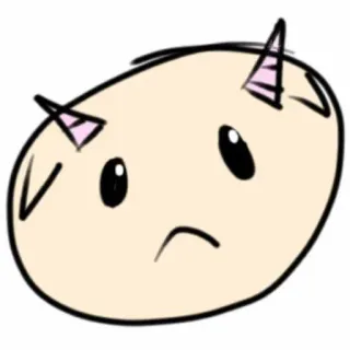 ☹ diablo, monstruo, lindo, triste, dibujos animados, dibujo, boceto, demonio telegram sticker