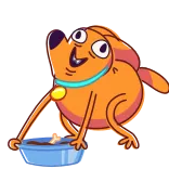 🦴 cane, cartone animato, animale, animale domestico, allegro telegram sticker