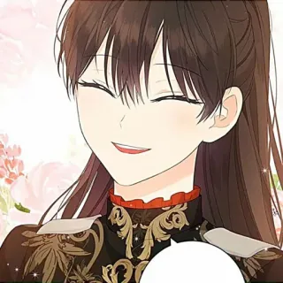 🥢 femme, sourire, brune, portrait, anime, manga telegram sticker
