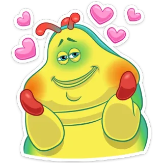 😍 cartoon, love, heart, character, cute, friendly whatsapp sticker