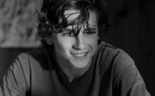 🕳 Timothée Chalamet attore, celebrità, bianco e nero, ritratto telegram sticker