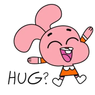 ❤ anais watterson the amazing world of gumball cartoon, bunny, cute, pink, animated telegram sticker