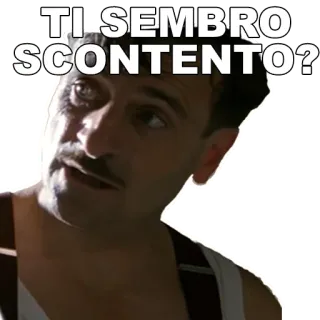 😒 TI SEMBRO SCONTENTO? homme, italien, question, expression, vintage, portrait whatsapp sticker