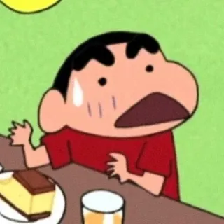 💈 Shin-chan Crayon Shin-chan 애니메이션, 만화, 캐릭터, 충격, 음식, 놀람 whatsapp sticker