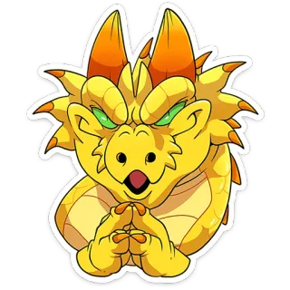😈 smok, kreskówka, fantasy, naklejka, zwierzę, gad, mityczne stworzenie telegram sticker