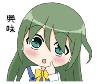 🤔 Anime, Mädchen, Chibi, Cartoon, Niedlich, Charakter, Kawaii telegram sticker