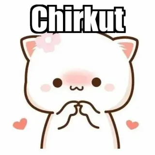 ⚜ Chirkut mignon, chat, chibi, kawaii, animé, dessin animé, adorable whatsapp sticker