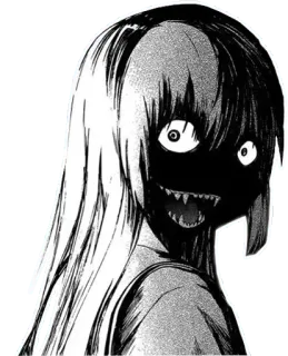 😈 anime, manga, horror, creepy, scary, monster, demon whatsapp sticker