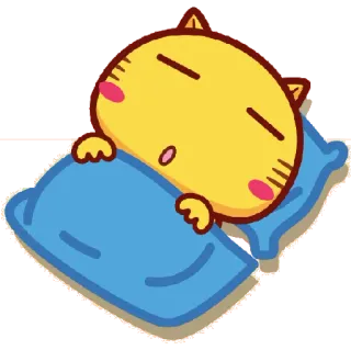 😴 schlafend, Cartoon, müde, schläfrig, Kissen, Decke telegram sticker