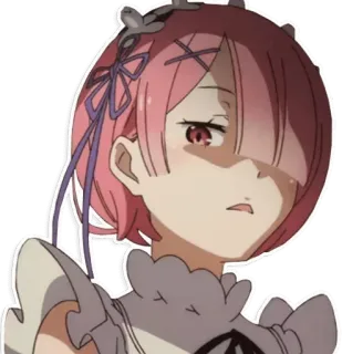 😡 Ram アニメ, ラム, リゼロ telegram sticker