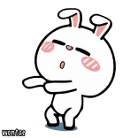 🕺 wontor lapin, mignon, danse, animal, lapinou whatsapp sticker
