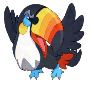 😊 toucan, bird, animal, cartoon, tropical bird, wildlife telegram sticker