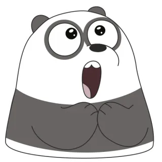 😲 Panda We Bare Bears Panda, We Bare Bears, Kartun, Lucu, Beruang, Animasi telegram sticker